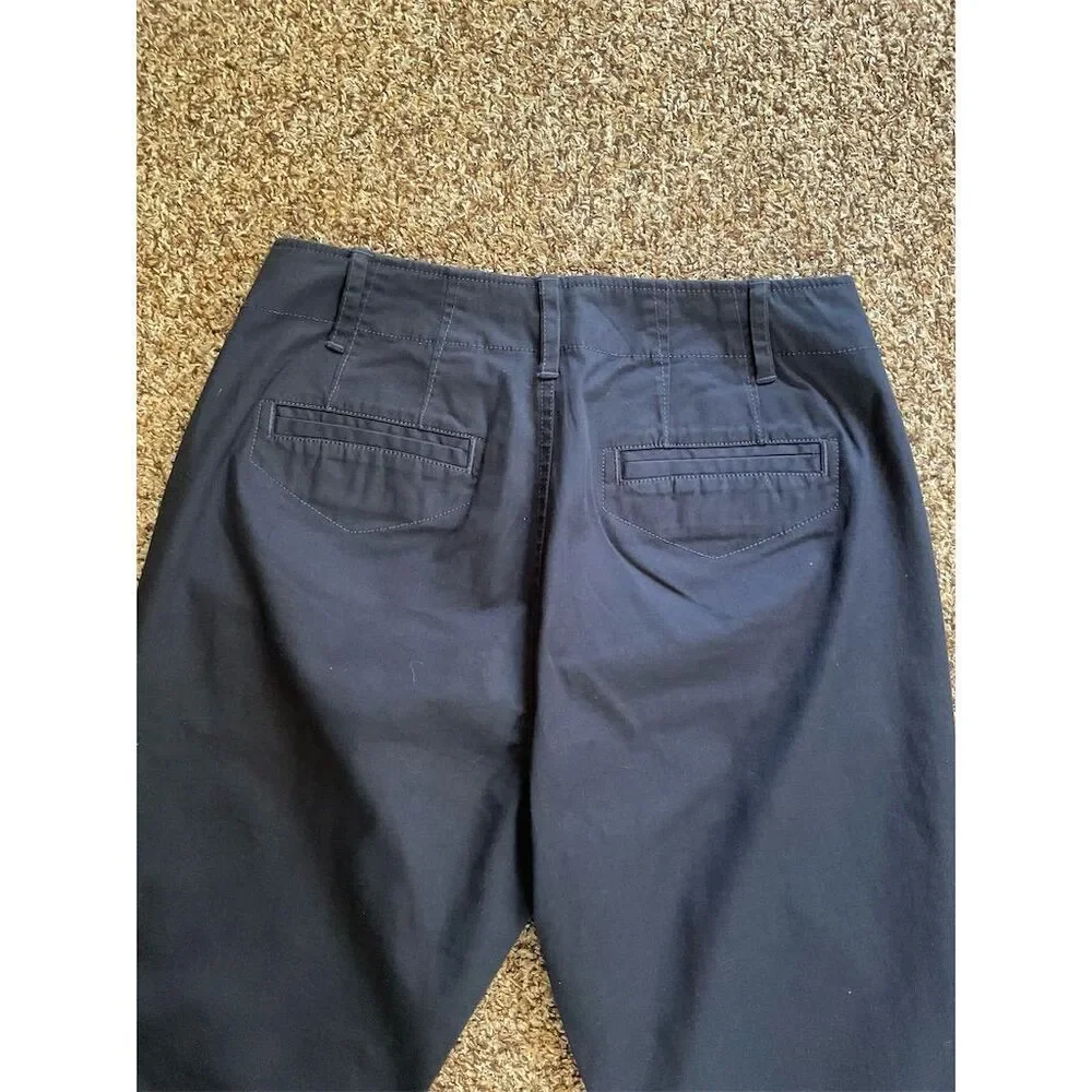 Eddie Bauer Women's Navy Blue Stretch Straight Leg Pants - Size 8 - Picture 4 of 10